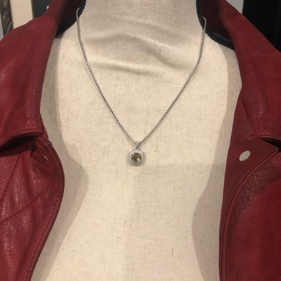 David Yurman Albion Lemon Citrine Sterling Pendant - Picture 5 of 6